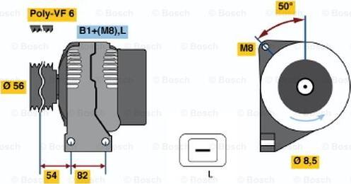 BOSCH 0 124 515 054 - Генератор avtokuzovplus.com.ua