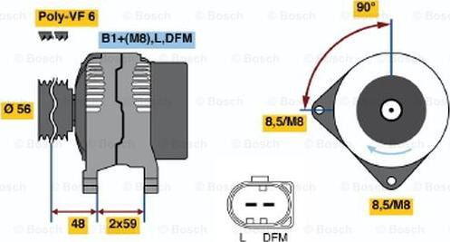 BOSCH 0 124 515 022 - Генератор autodnr.net