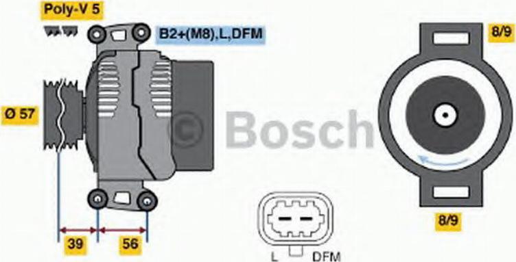 BOSCH 0 124 515 033 - Генератор autocars.com.ua