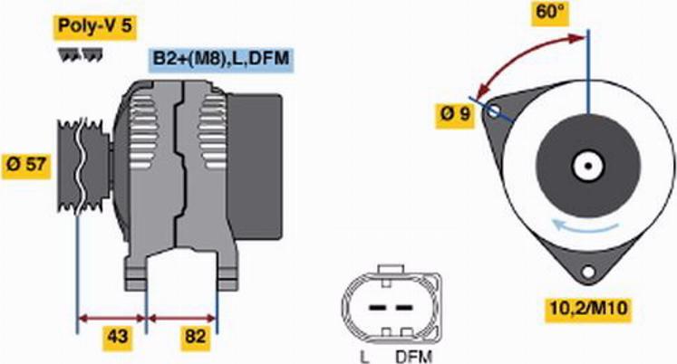 BOSCH 0 124 515 034 - Генератор avtokuzovplus.com.ua