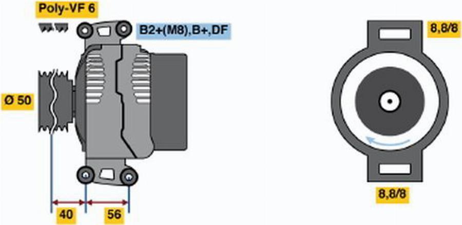 BOSCH 0124515084 - Генератор autodnr.net