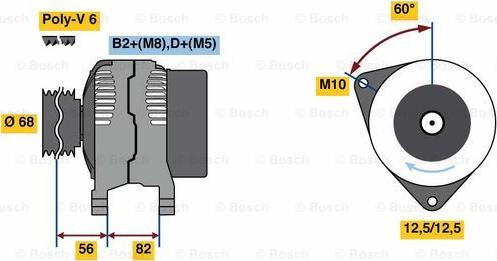 BOSCH 0 124 515 099 - Генератор autocars.com.ua