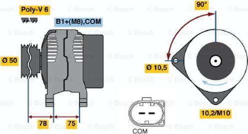 BOSCH 0 124 515 105 - Генератор avtokuzovplus.com.ua