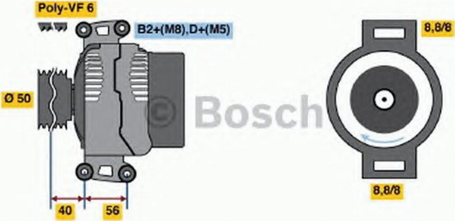 BOSCH 0 124 515 118 - Генератор autodnr.net