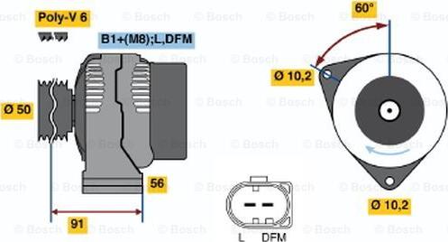 BOSCH 0 124 515 130 - Генератор autocars.com.ua