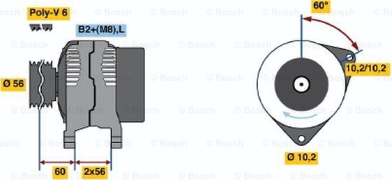 BOSCH 0 124 525 018 - Генератор autocars.com.ua