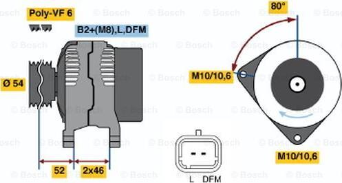 BOSCH 0 124 525 035 - Генератор autocars.com.ua