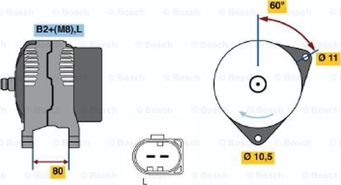 BOSCH 0 124 525 064 - Генератор avtokuzovplus.com.ua