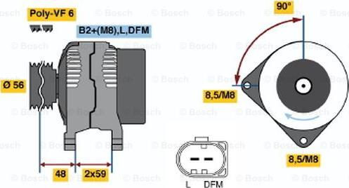 BOSCH 0 124 525 092 - Генератор autocars.com.ua