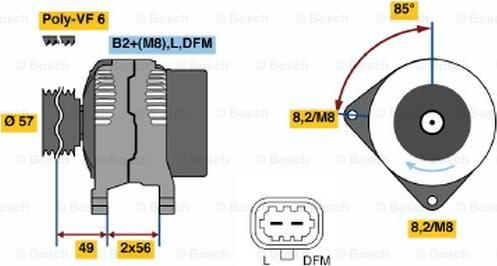 BOSCH 0 124 525 097 - Генератор avtokuzovplus.com.ua