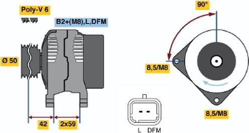 BOSCH 0 124 525 132 - Генератор avtokuzovplus.com.ua