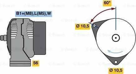 BOSCH 0 124 525 147 - Генератор avtokuzovplus.com.ua