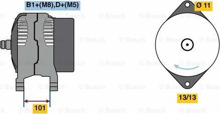 BOSCH 0 124 525 203 - Генератор autocars.com.ua