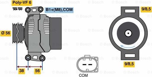 BOSCH 0 125 711 044 - Генератор autodnr.net