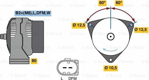 BOSCH 0 124 615 030 - Генератор autocars.com.ua