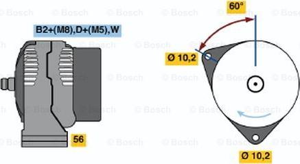 BOSCH 0 124 615 041 - Генератор avtokuzovplus.com.ua