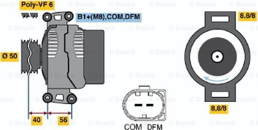 BOSCH 0 124 625 022 - Генератор avtokuzovplus.com.ua