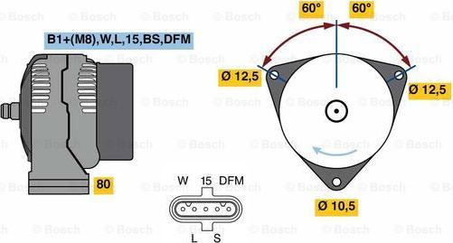 BOSCH 0 124 655 073 - Генератор autodnr.net