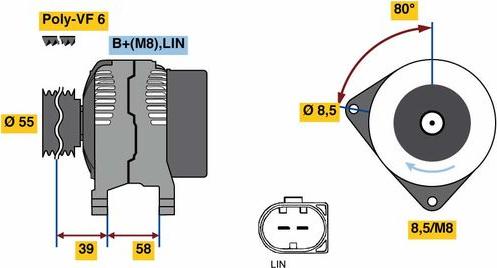 BOSCH 0125711071 - Генератор autocars.com.ua