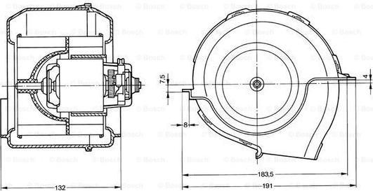 BOSCH 0 130 063 804 - Електродвигун, вентиляція салону autocars.com.ua