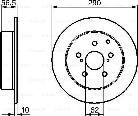 BOSCH 0 204 173 007 - Гальмівний диск autocars.com.ua