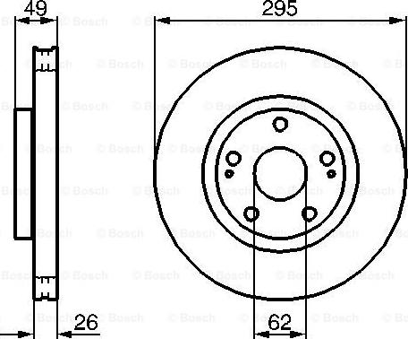 BOSCH 0 204 173 008 - Гальмівний диск autocars.com.ua