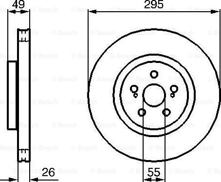 BOSCH 0 204 173 009 - Гальмівний диск autocars.com.ua