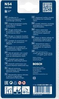 BOSCH 0 242 232 804 - Свічка запалювання autocars.com.ua