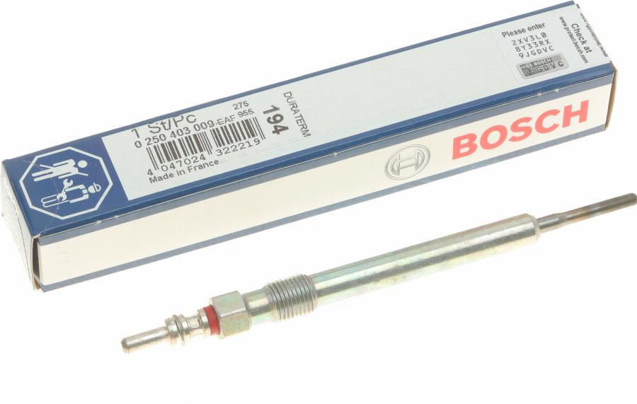 BOSCH 0 250 403 009 - Свеча накаливания avtokuzovplus.com.ua