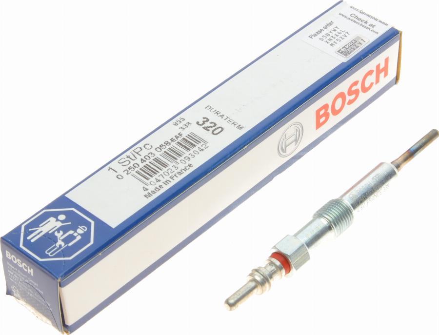 BOSCH 0 250 403 058 - Свічка розжарювання autocars.com.ua