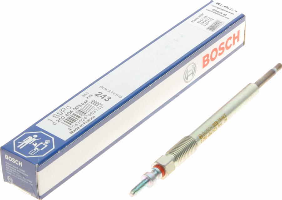 BOSCH 0 250 404 003 - Свеча накаливания avtokuzovplus.com.ua