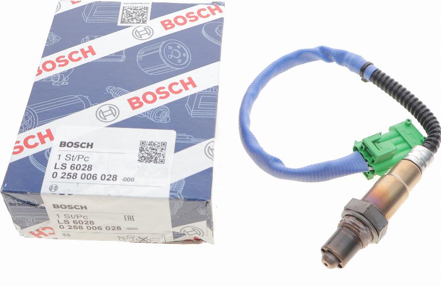 BOSCH 0 258 006 028 - Лямбда-зонд autocars.com.ua