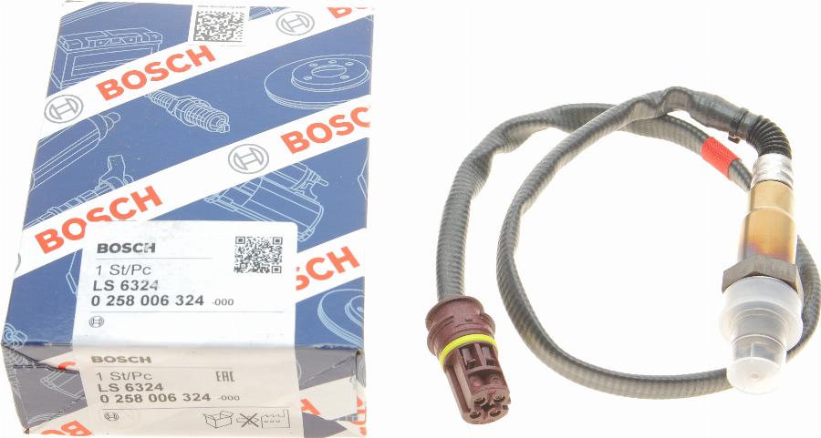 BOSCH 0 258 006 324 - Лямбда-зонд, датчик кислорода avtokuzovplus.com.ua