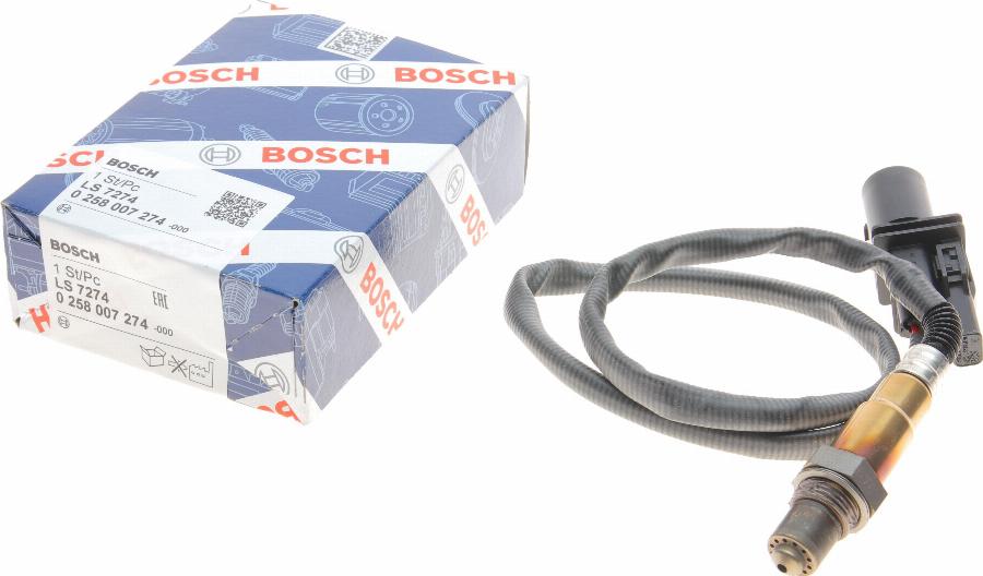 BOSCH 0 258 007 274 - Лямбда-зонд, датчик кислорода avtokuzovplus.com.ua