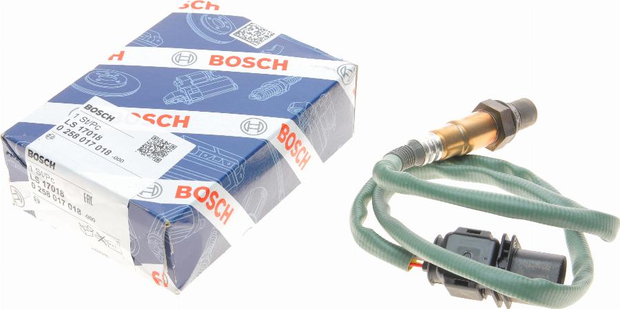 BOSCH 0 258 017 018 - Лямбда-зонд autocars.com.ua