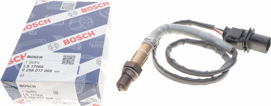 BOSCH 0 258 017 068 - Лямбда-зонд autocars.com.ua