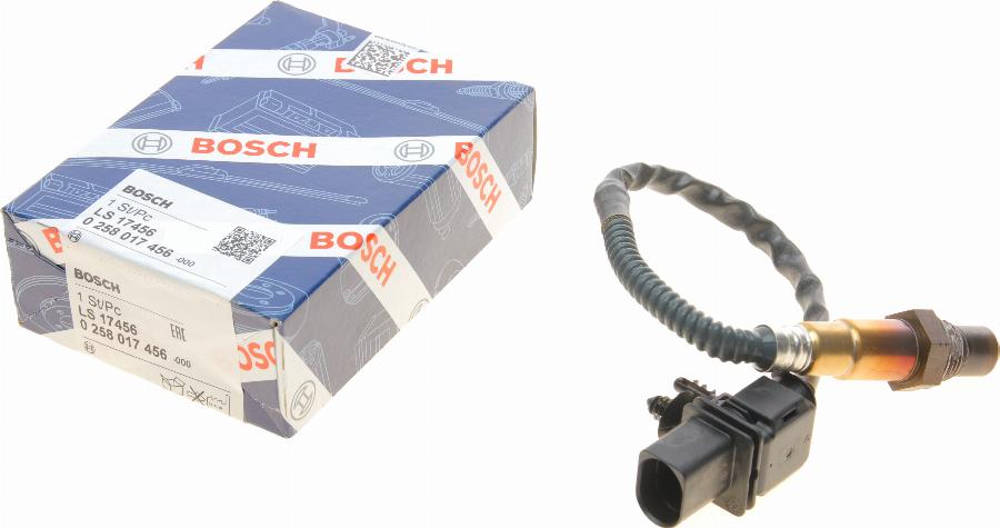 BOSCH 0 258 017 456 - Лямбда-зонд autocars.com.ua