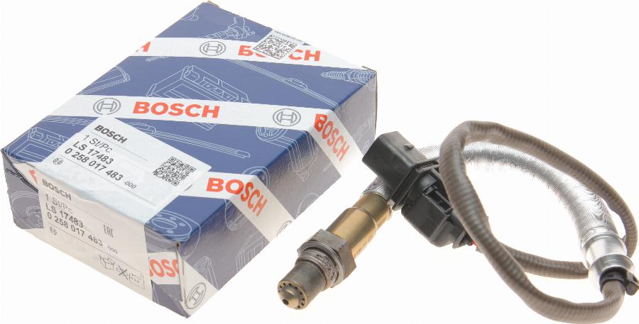 BOSCH 0 258 017 483 - Лямбда-зонд, датчик кислорода avtokuzovplus.com.ua