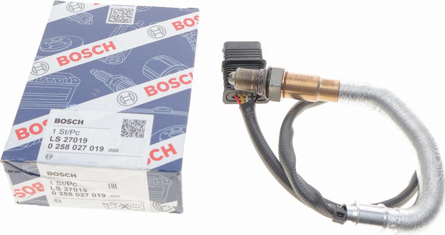 BOSCH 0 258 027 019 - Лямбда-зонд autocars.com.ua