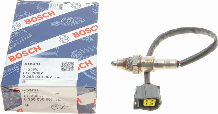 BOSCH 0 258 030 007 - Лямбда-зонд autocars.com.ua