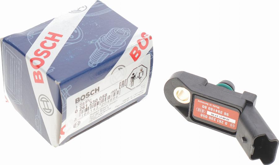 BOSCH 0 261 230 058 - Датчик, давление во впускной трубе avtokuzovplus.com.ua