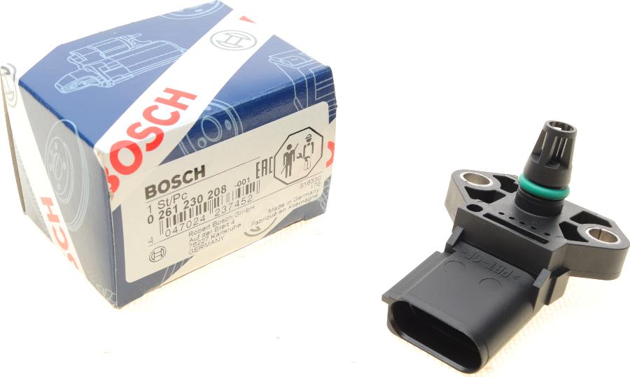 BOSCH 0 261 230 208 - Датчик MAP, тиск повітря autocars.com.ua