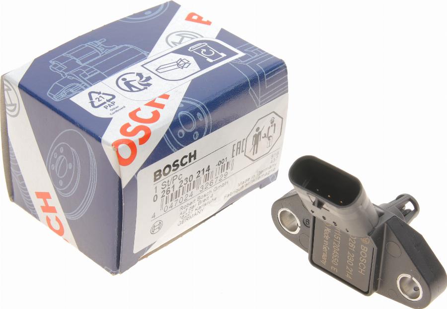 BOSCH 0 261 230 214 - Датчик, давление наддува avtokuzovplus.com.ua