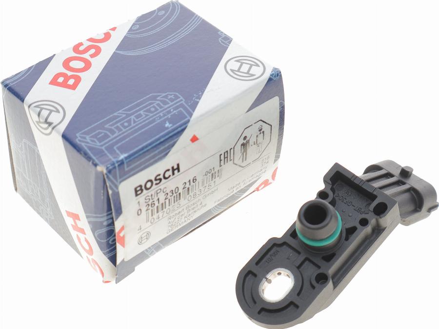 BOSCH 0 261 230 216 - Датчик, тиск у впускний трубі autocars.com.ua