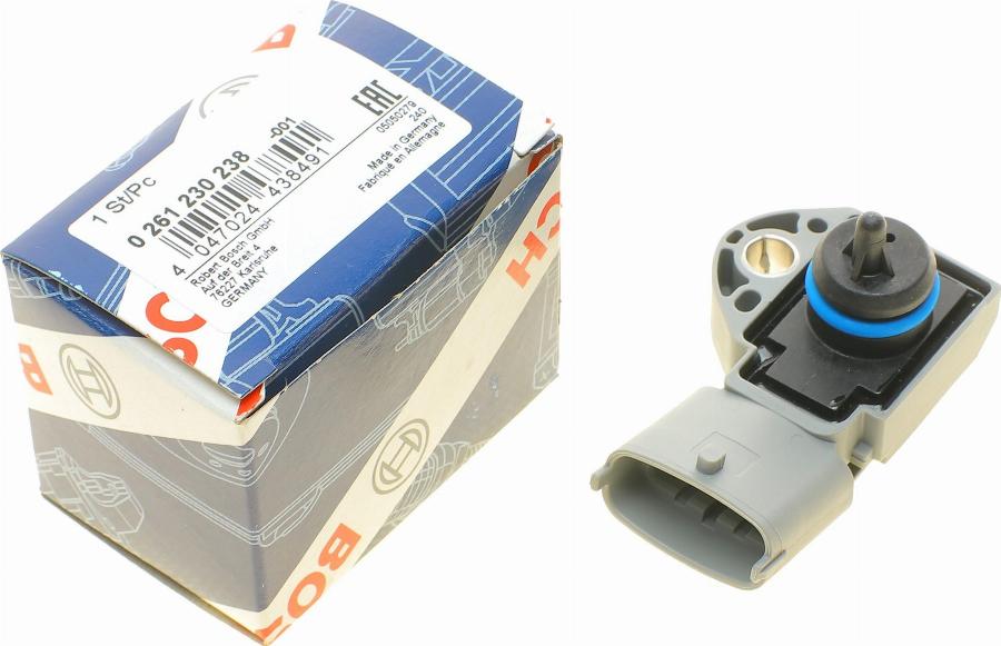 BOSCH 0 261 230 238 - Датчик, давление подачи топлива autodnr.net