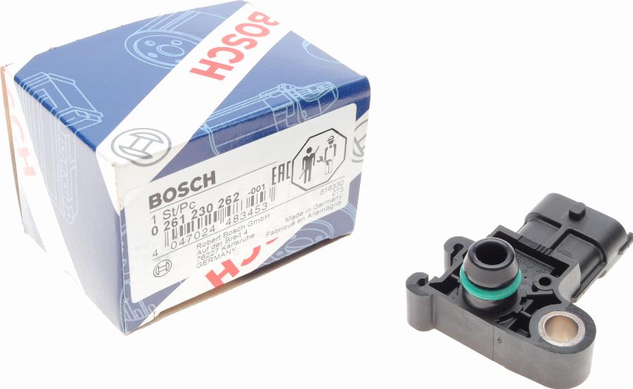 BOSCH 0 261 230 262 - Датчик, давление во впускной трубе autodnr.net