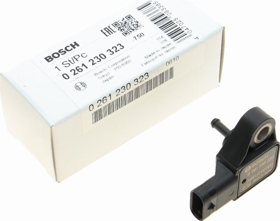 BOSCH 0 261 230 323 - Датчик, давление во впускной трубе avtokuzovplus.com.ua