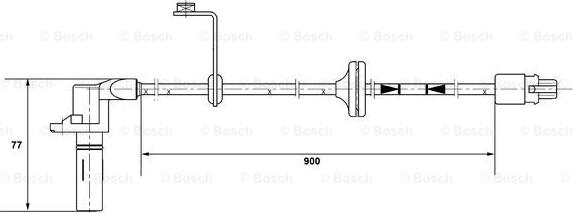 BOSCH 0 265 002 208 - Датчик ABS, частота обертання колеса autocars.com.ua
