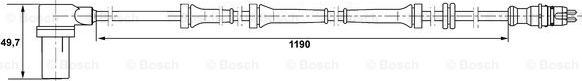 BOSCH 0 265 006 156 - Датчик ABS, частота обертання колеса autocars.com.ua