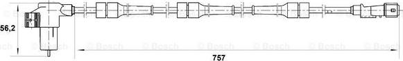 BOSCH 0 265 006 202 - Датчик ABS, частота вращения колеса autodnr.net